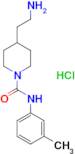 4-(2-aminoethyl)-N-(3-methylphenyl)piperidine-1-carboxamide hydrochloride