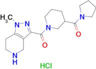 1-methyl-3-{[3-(pyrrolidin-1-ylcarbonyl)piperidin-1-yl]carbonyl}-4,5,6,7-tetrahydro-1H-pyrazolo[4,…