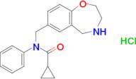 N-phenyl-N-(2,3,4,5-tetrahydro-1,4-benzoxazepin-7-ylmethyl)cyclopropanecarboxamide hydrochloride