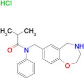 2-methyl-N-phenyl-N-(2,3,4,5-tetrahydro-1,4-benzoxazepin-7-ylmethyl)propanamide hydrochloride