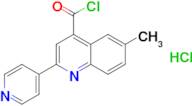 6-methyl-2-pyridin-4-ylquinoline-4-carbonyl chloride hydrochloride