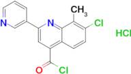 7-chloro-8-methyl-2-pyridin-3-ylquinoline-4-carbonyl chloride hydrochloride