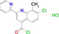 7-chloro-8-methyl-2-pyridin-2-ylquinoline-4-carbonyl chloride hydrochloride