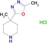 4-methyl-4-(5-methyl-1,3,4-oxadiazol-2-yl)piperidine hydrochloride
