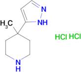 4-methyl-4-(1H-pyrazol-5-yl)piperidine dihydrochloride