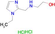 2-{[(1-ethyl-1H-imidazol-2-yl)methyl]amino}ethanol dihydrochloride