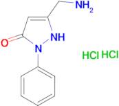 5-(aminomethyl)-2-phenyl-1,2-dihydro-3H-pyrazol-3-one dihydrochloride