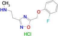 (2-{5-[(2-fluorophenoxy)methyl]-1,2,4-oxadiazol-3-yl}ethyl)methylamine hydrochloride