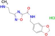 N-(1,3-benzodioxol-5-ylmethyl)-3-[2-(methylamino)ethyl]-1,2,4-oxadiazole-5-carboxamide hydrochloride
