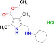 ethyl 5-[(cyclohexylamino)methyl]-2,4-dimethyl-1H-pyrrole-3-carboxylate hydrochloride