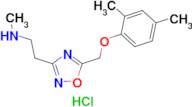 (2-{5-[(2,4-dimethylphenoxy)methyl]-1,2,4-oxadiazol-3-yl}ethyl)methylamine hydrochloride