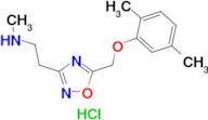(2-{5-[(2,5-dimethylphenoxy)methyl]-1,2,4-oxadiazol-3-yl}ethyl)methylamine hydrochloride