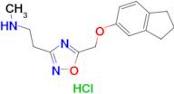 (2-{5-[(2,3-dihydro-1H-inden-5-yloxy)methyl]-1,2,4-oxadiazol-3-yl}ethyl)methylamine hydrochloride