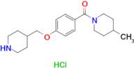 4-methyl-1-[4-(piperidin-4-ylmethoxy)benzoyl]piperidine hydrochloride