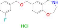 7-{[(3-fluorobenzyl)oxy]methyl}-2,3,4,5-tetrahydro-1,4-benzoxazepine hydrochloride