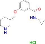 N-cyclopropyl-3-(piperidin-3-ylmethoxy)benzamide hydrochloride