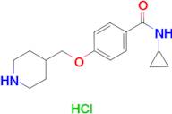 N-cyclopropyl-4-(piperidin-4-ylmethoxy)benzamide hydrochloride