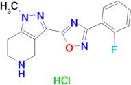 3-[3-(2-fluorophenyl)-1,2,4-oxadiazol-5-yl]-1-methyl-4,5,6,7-tetrahydro-1H-pyrazolo[4,3-c]pyridine hydrochloride