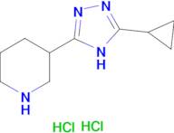 3-(5-cyclopropyl-4H-1,2,4-triazol-3-yl)piperidine dihydrochloride