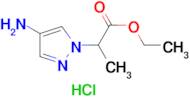 ethyl 2-(4-amino-1H-pyrazol-1-yl)propanoate hydrochloride