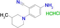 5-amino-2-(3-methylpiperidin-1-yl)benzonitrile dihydrochloride