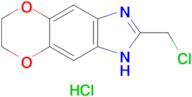 2-(chloromethyl)-6,7-dihydro-1H-[1,4]dioxino[2,3-f]benzimidazole hydrochloride