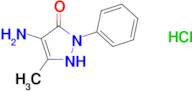 4-amino-5-methyl-2-phenyl-2,4-dihydro-3H-pyrazol-3-one hydrochloride