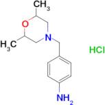 {4-[(2,6-dimethylmorpholin-4-yl)methyl]phenyl}amine hydrochloride