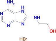 2-[(6-amino-9H-purin-8-yl)amino]ethanol hydrobromide