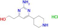 2-[2-Amino-6-(piperidin-4-yl)pyrimidin-4-yl]ethan-1-ol hydrochloride