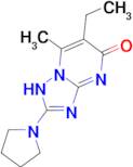 6-ethyl-7-methyl-2-pyrrolidin-1-yl[1,2,4]triazolo[1,5-a]pyrimidin-5(4H)-one