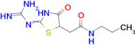 2-(2-{[amino(imino)methyl]amino}-4-oxo-4,5-dihydro-1,3-thiazol-5-yl)-N-propylacetamide