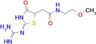 2-(2-{[amino(imino)methyl]amino}-4-oxo-4,5-dihydro-1,3-thiazol-5-yl)-N-(2-methoxyethyl)acetamide