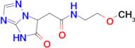 N-(2-methoxyethyl)-2-(5-oxo-5,6-dihydro-4H-imidazo[1,2-b][1,2,4]triazol-6-yl)acetamide