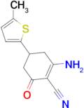 2-amino-4-(5-methyl-2-thienyl)-6-oxocyclohex-1-ene-1-carbonitrile