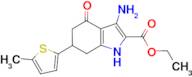 ethyl 3-amino-6-(5-methyl-2-thienyl)-4-oxo-4,5,6,7-tetrahydro-1H-indole-2-carboxylate