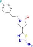 4-(5-amino-1,3,4-thiadiazol-2-yl)-1-[2-(4-fluorophenyl)ethyl]pyrrolidin-2-one