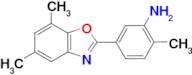 [5-(5,7-dimethyl-1,3-benzoxazol-2-yl)-2-methylphenyl]amine