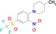 4-methyl-1-{2-nitro-4-[(trifluoromethyl)sulfonyl]phenyl}piperidine