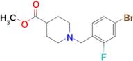 Methyl 1-[(4-bromo-2-fluorophenyl)methyl]piperidine-4-carboxylate