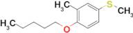 3-Methyl-4-n-pentoxyphenyl methyl sulfide