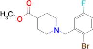 Methyl 1-[(2-bromo-5-fluorophenyl)methyl]piperidine-4-carboxylate