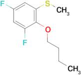 2-n-Butoxy-3,5-difluorophenyl methyl sulfide