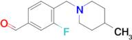 3-Fluoro-4-[(4-methyl-1-piperidino)methyl]benzaldehyde