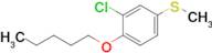 3-Chloro-4-n-pentoxyphenyl methyl sulfide