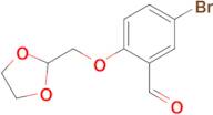 5-Bromo-2-[2-(1,3-dioxolan-2-yl)methoxy]benzaldehyde