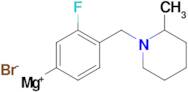 3-Fluoro-4-[(2-methyl-1-piperidino)methyl]phenylmagnesium bromide, 0.25M 2-MeTHF