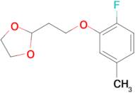 2-[2-(2-Fluoro-5-methyl-phenoxy)ethyl]-1,3-dioxolane