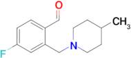 4-Fluoro-2-[(4-methyl-1-piperidino)methyl]benzaldehyde