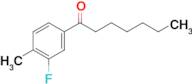 1-(3-Fluoro-4-methylphenyl)heptan-1-one